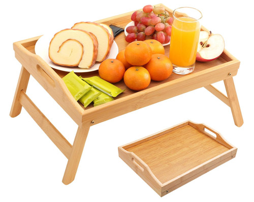 Folding wooden breakfast bed - wooden,