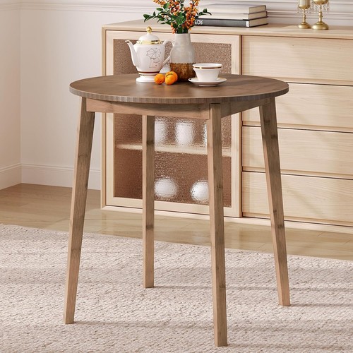 Bamboo dining table round - table,